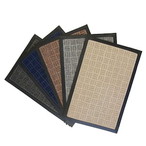 Wellington Carpet Doormat Tan 16 in. x 24 in. Rubber Carpet Mat