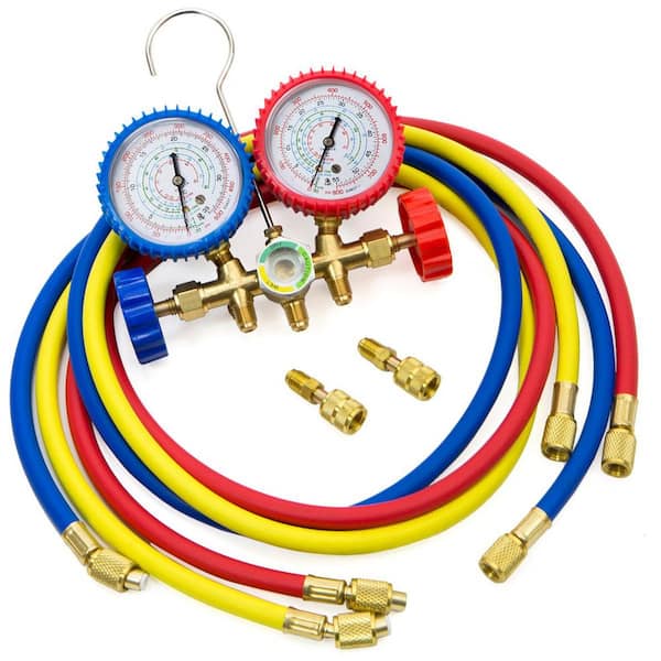 HVAC R410A R22 R404A A/C Diagnostic Manifold Gauge Set Charging Refrigeration
