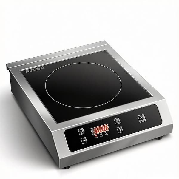 14in. 1 Element Electric Cooktop with Sensor Touch and LCD Screen, Glass Top, Stainless Steel