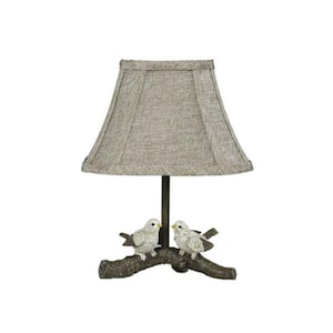 13 in. Brown Standard Light Bulb Driftwood Bedside Table Lamp