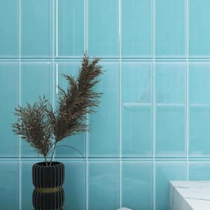 Crystile Ocean 4 in. X 12 in. Glossy Glass Subway Tile (10 sq. ft./Case)