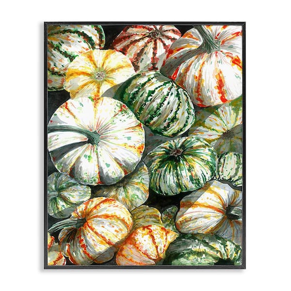 Stupell Industries Mixed Gourd Pattern by Alexandria Gilbert Kincaid 1-Piece Framed Graphic Print Nature Poster Art Print 20 in. x 16 in.