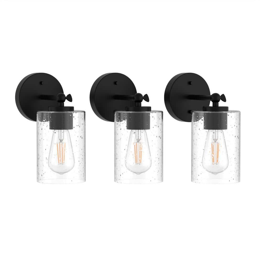 5 in. 1-Light Bathroom Wall Sconce, Convertible Semi-Flush Mount, Pendant Light Wall Sconce for Mirror, Bedroom(3-Pack) price history on PriceWatchPro