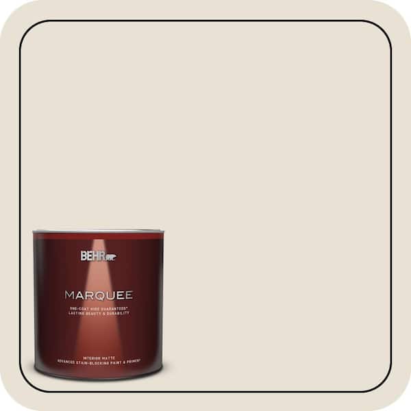 BEHR MARQUEE 1 qt. #BXC-62 Alabaster Matte Interior Paint & Primer