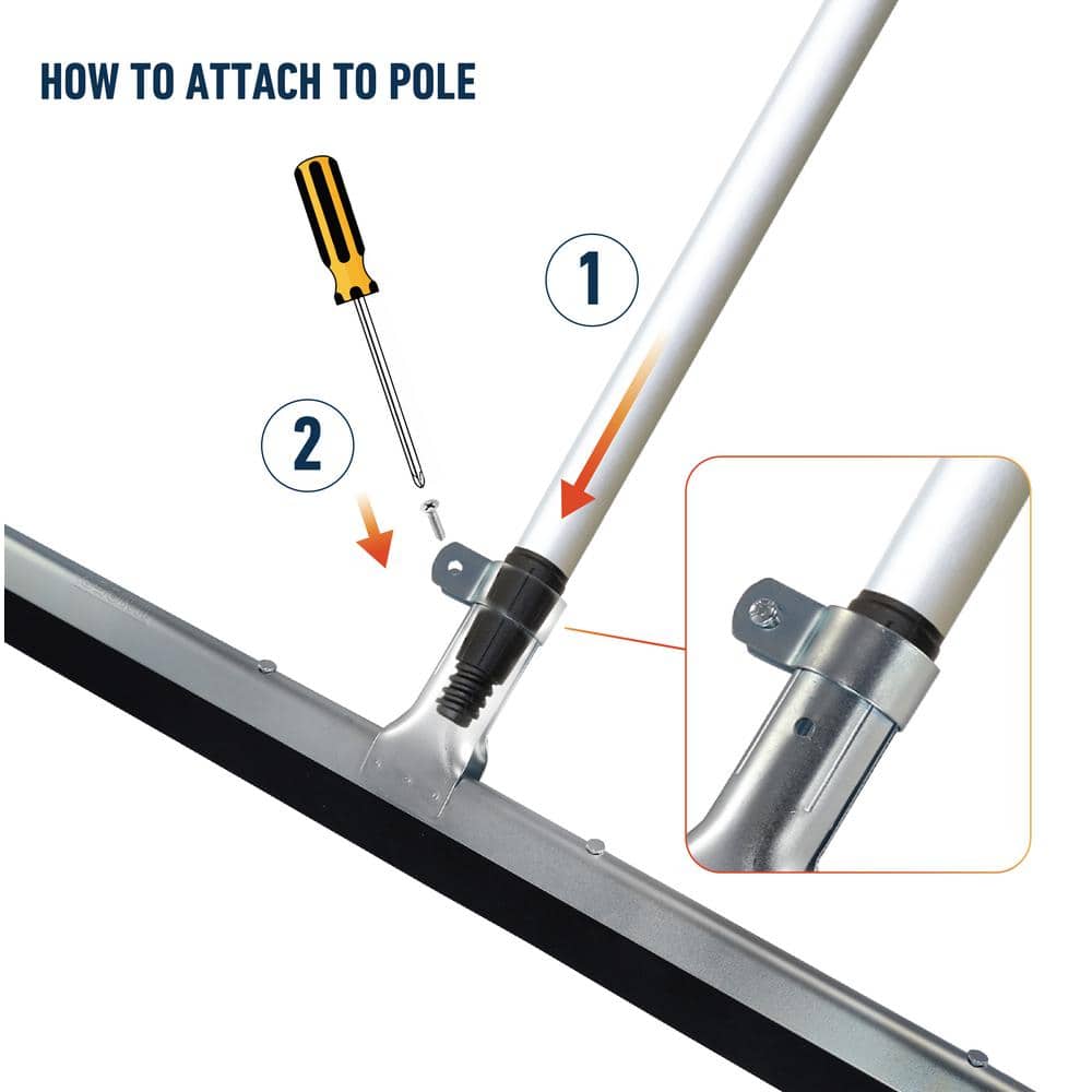 AquaFlex 18'' Metal and Rubber Floor Squeegee