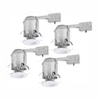 RL 6 in. (4-Pack) Remodel Ceiling Housing and (4-Pack) Dimmable White Integrated LED Recessed Light Retrofit Kit