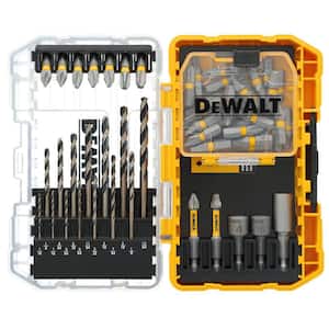 MAXFIT ULTRA Assorted Steel Driving Bit and Black and Gold Drill Bit Set (55-Piece) with Case