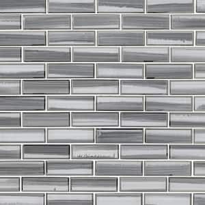 Ombre Grigia 11.75 in. x 14.75 in. Textured Glass Patterned Look Wall Tile (9.6 sq. ft./Case)