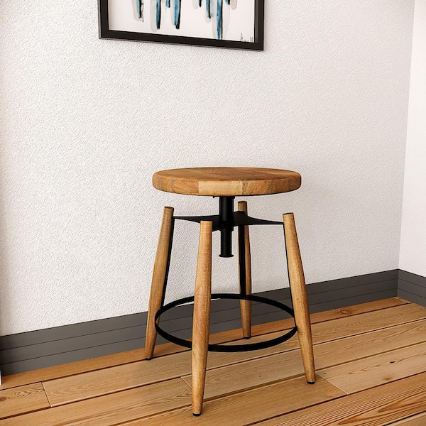 wooden stool home depot