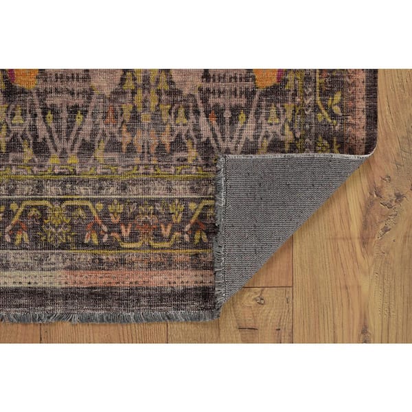Lena Black and Green 2 ft. x 10 ft. Transitional Woven Oriental Polyester Rectangle Indoor Runner Rug
