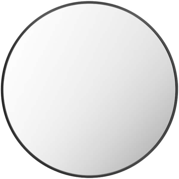 Livabliss Aranya 22 in. W x 22 in. H Black Framed Decorative Mirror