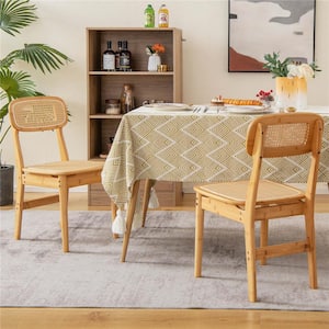 Natural Bamboo and Rattan Dinner Chair (Set of 2)