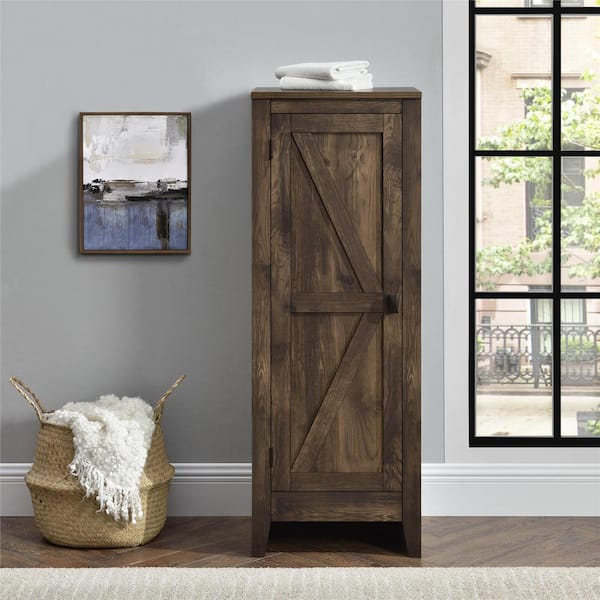 SystemBuild Evolution Brownwood Rustic 1-Door Storage Cabinet