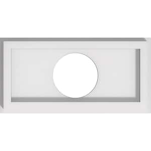 1 in. P X 10 in. W X 5 in. H X 3 in. ID Rectangle Architectural Grade PVC Contemporary Ceiling Medallion