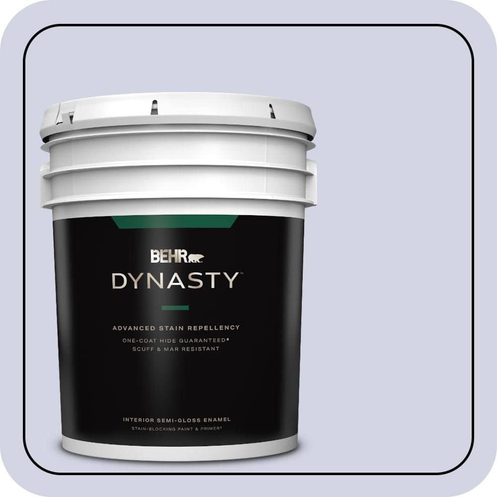 5 gal. #PPU16-08 Hint of Violet Semi-Gloss Enamel Interior Stain-Blocking Paint & Primer price history on PriceWatchPro