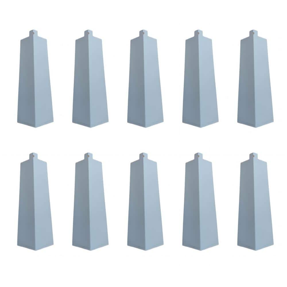 8 in. x 2.5 in. 10-Piece Aluminum Corner Siding, Outside White Smooth Vinyl