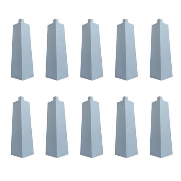 8 in. x 2.5 in. 10-Piece Aluminum Corner Siding, Outside White Smooth Vinyl Siding for Mobile Home House Exterior