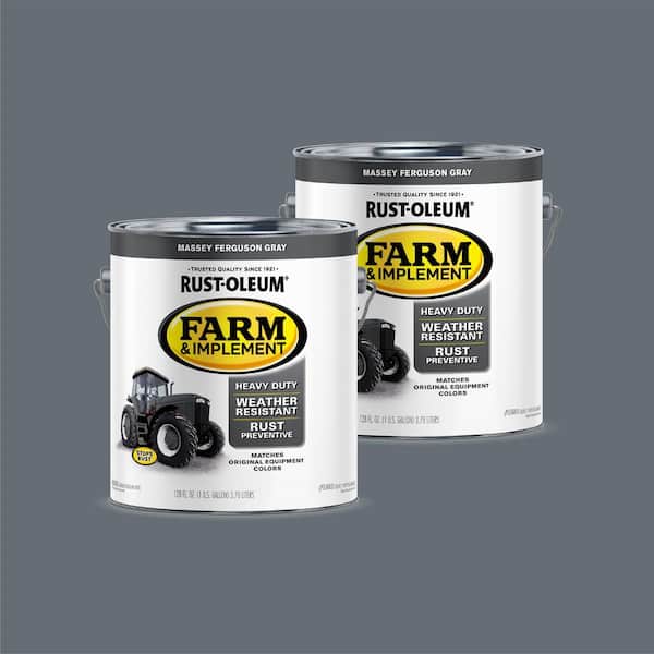 1 gal. Farm Equipment Massey Ferguson Gray Enamel Paint (2-Pack)