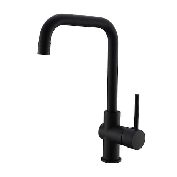 Unbranded Single Handle Bar Faucet with Water Supply Lines in Matte Black