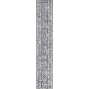 Portland Depoe Gray 2 ft. 2 in. x 12 ft. Runner Rug