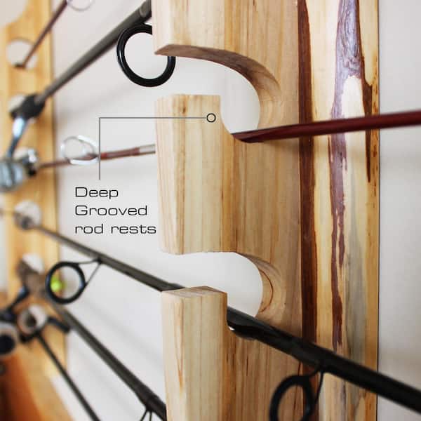 Rush Creek Creations 2-Piece 6 Fishing Rod Storage Wall Mount Rack Easy  Installation 37-0019 - The Home Depot