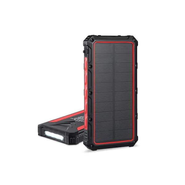 Solar Power Bank for Apple and Android-Dual USB and Wireless Outputs-Charge Up to 3 Devices Simultaneously (16000mAh)