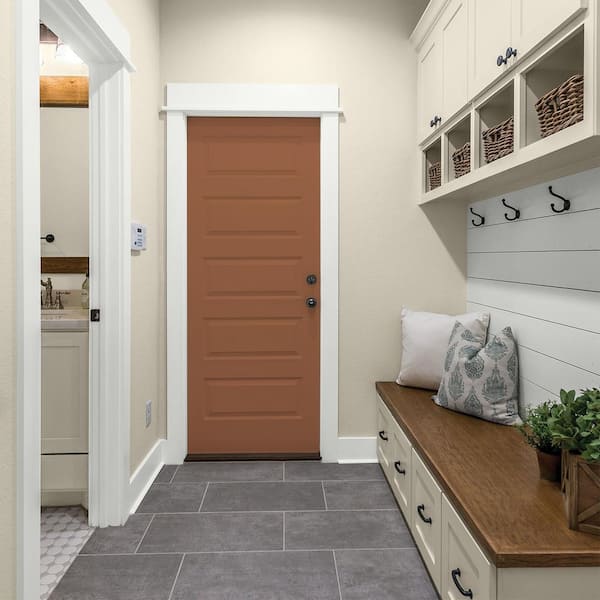 Glidden Premium 5 gal. PPG1069-7 Cinnamon Spice Semi-Gloss