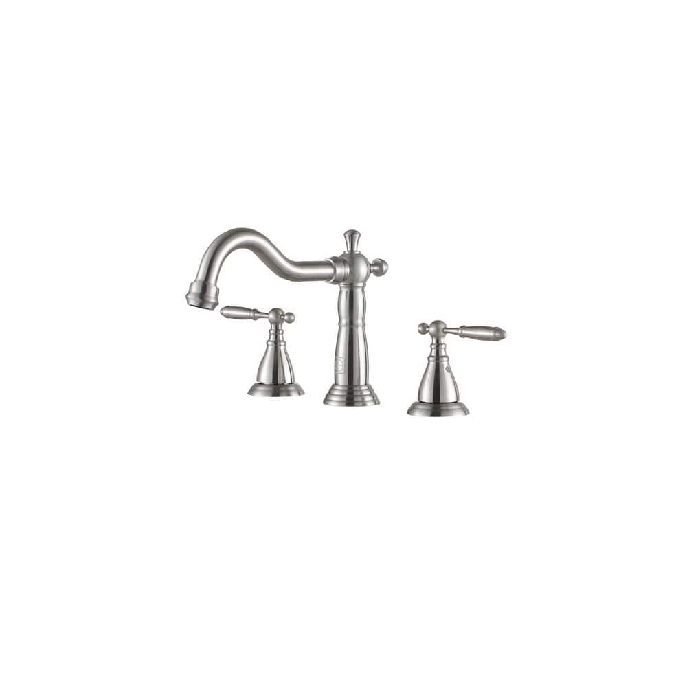 8 in. Widespread Double-Handle Bathroom Sink Faucet in Brushed Nickel price history on PriceWatchPro