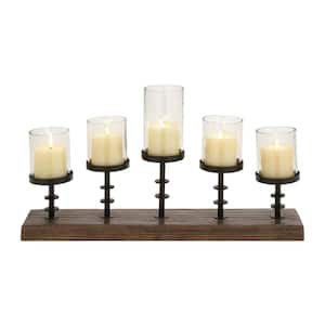 Stonebriar Collection 7 in. Black Large Cast Iron Metal Taper Candle Holder  Set SB-6282B2 - The Home Depot