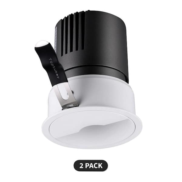 Architectural Series 3 in. Wallwasher Integrated LED Canless Recessed Light with Adjustable CCT (2-Pack)
