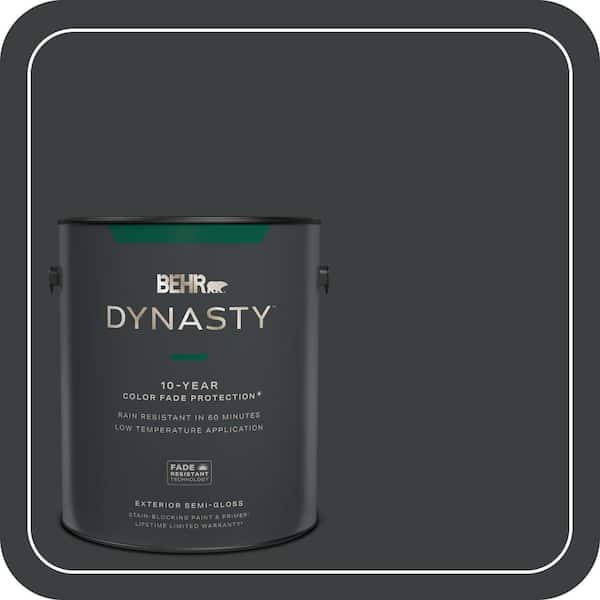 BEHR DYNASTY 1 gal. #ECC-25-3 Obsidian Stone Semi-Gloss Exterior Stain-Blocking Paint & Primer