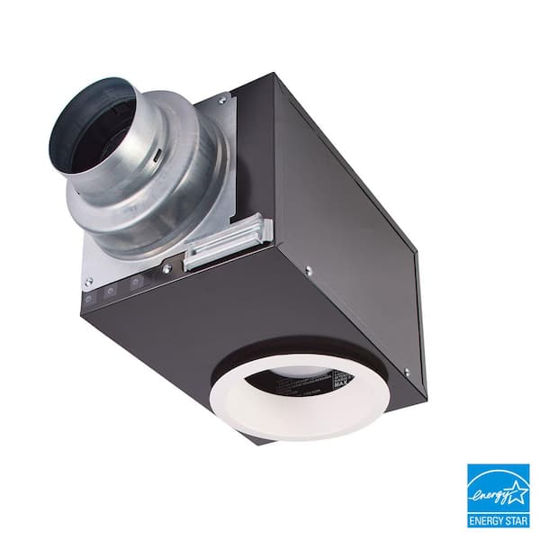 Whisper Recessed Architectural Grade 80CFM Ceiling Flush Mount Dimmable Ventilation Exhaust Fan with LED Light