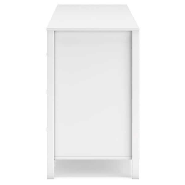 Hallityn White 6 Drawer 60.75 in. Dresser