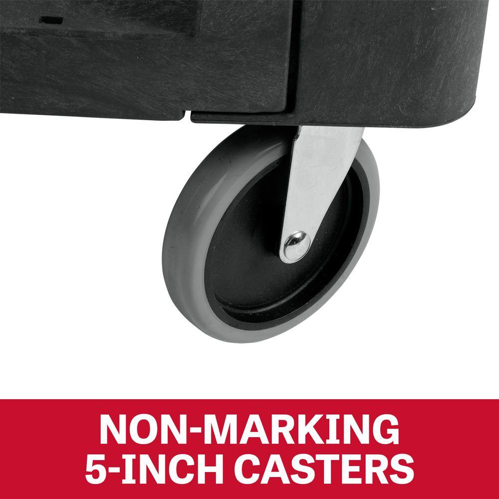JET Heavy-Duty Gray Resin Utility Cart with Wheels