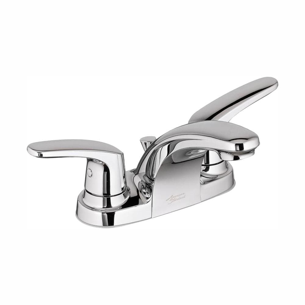 Colony Pro 4 in. Centerset 2-Handle Low-Arc Bathroom Faucet with 50/50 Pop-