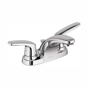 Colony Pro 4 in. Centerset 2-Handle Low-Arc Bathroom Faucet with 50/50 Pop-Up Assembly in Polished Chrome