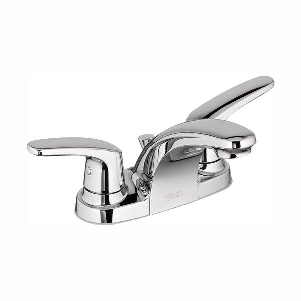 American Standard Colony Pro 4 in. Centerset 2-Handle Low-Arc Bathroom Faucet with 50/50 Pop-Up Assembly in Polished Chrome
