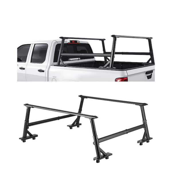 Truck Ladder Rack, 21-31.5 in. Adjustable, Non-Drilling Aluminum Sidebar, 800 lbs. Capacity Rack for Canoes, Ladders