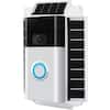 Solar Charger Mount for Ring Video Doorbell 1 (2nd Gen, 2020 Release) - Power Your Ring Doorbell (5V 0.6W) - White