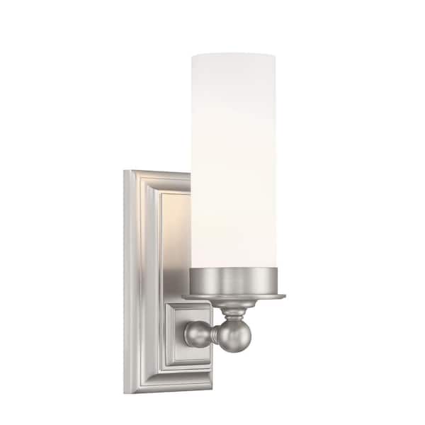 NORWELL Richmond 1-Light Brush Nickel Wall Sconce