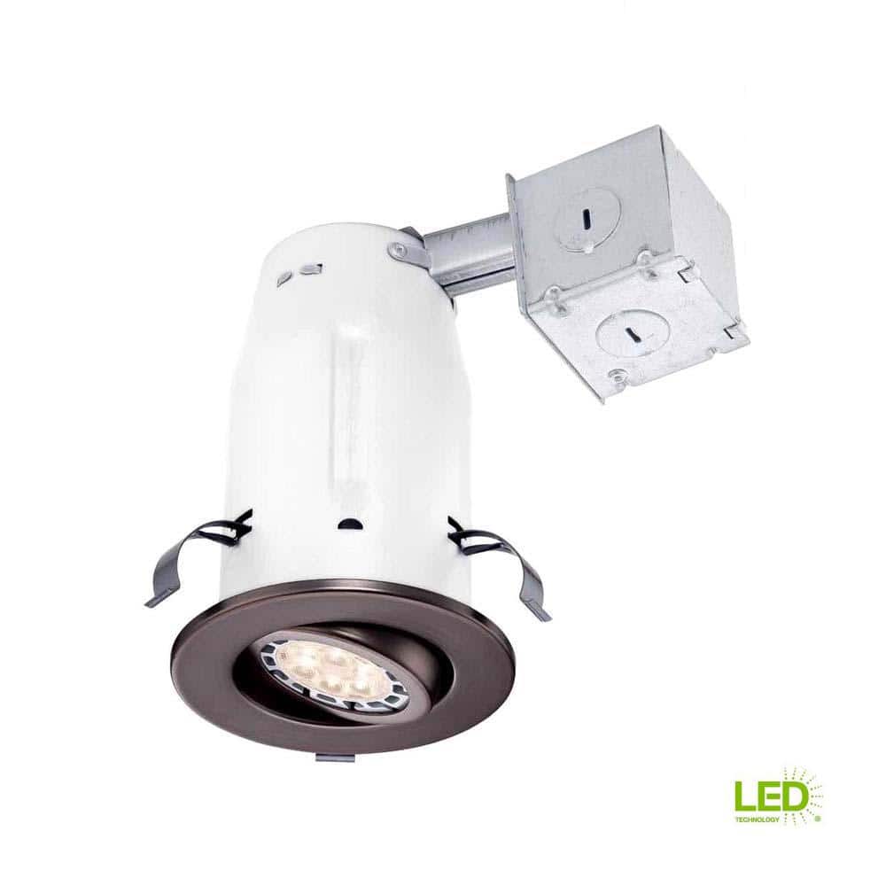 Commercial Electric 3 in. Bronze Recessed Non-IC Gimbal ...