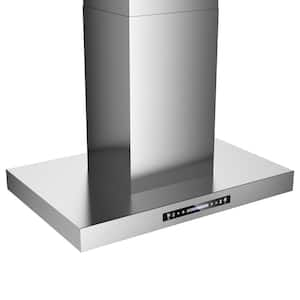 35.4 in. 900 CFM Ducted Island Mount Range Hood in Stainless Steel with LED Light and Remote Control