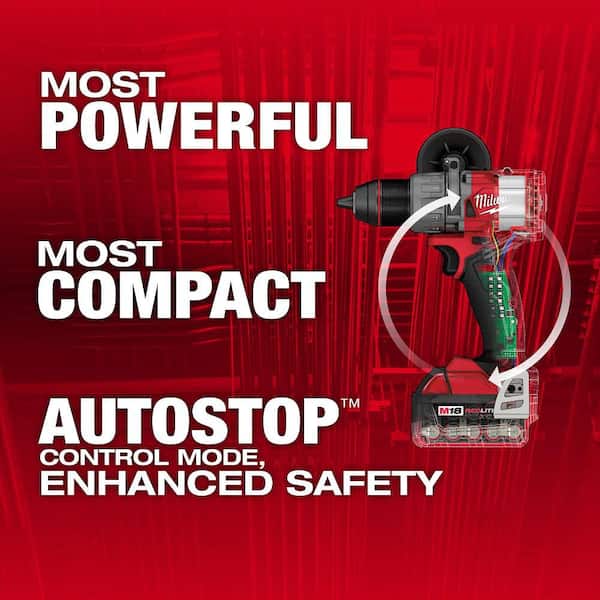 M18 FUEL 18V 1/2 in. Hammer Drill Kit w/ (3) 5. 0Ah Batteries, Hard Case with 5-Pc Carabiner Hex Holder