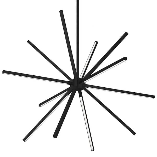 Sirius Minor 32-in 1 Light 65-Watt Black Integrated LED Chandelier