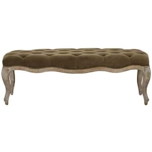 Ramsey Green Upholstered Entryway Bench