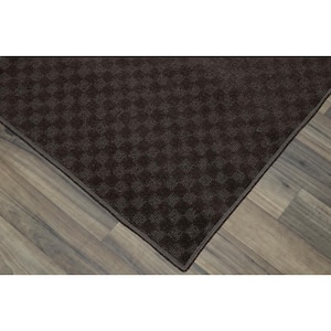 Medallion Mocha 4 ft. x 6 ft. Casual Tuffted Solid Color Checkerd Polypropylene Area Rug