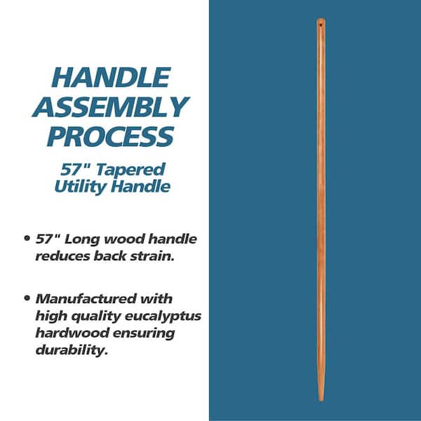 57 in. Tapered Utility Handle with 1.13 in. Diameter