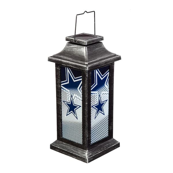 Evergreen Dallas Cowboys 10 in. Indoor/Outdoor Solar LED Garden Lantern