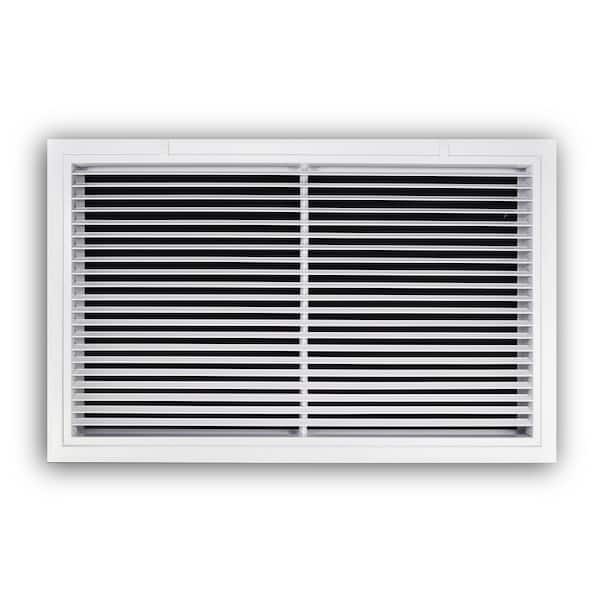 30 in. x 24 in. White Aluminum Fixed Bar Return Air Filter Grille