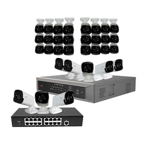 Ultra Plus HD Commercial Grade 32-Channel 4TB NVR Surveillance System with 32 4-MP Bullet Cameras & 32 100 ft. CAT5E